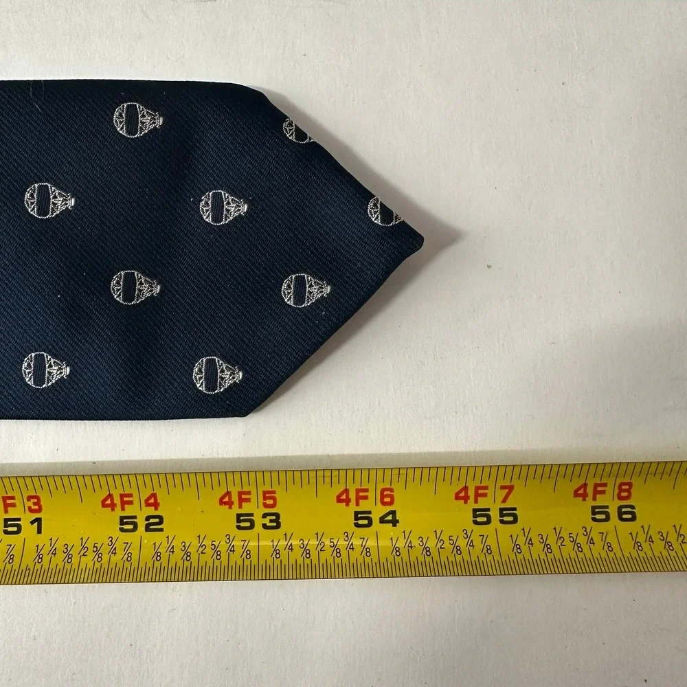 The Counselor Mens Navy Blue Hot Air Balloon Silk Blend Necktie Tie Preppy
